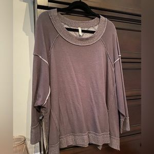 Free People Movement Charcoal Sunseeker Sweatshirt Size Small